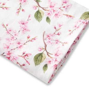 Snuggle Hunny Cherry Blossom Organic Cotton Muslin Baby Wrap
