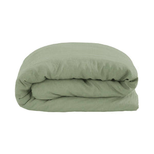 Bambury Sage French Flax Linen Quilt Cover Set