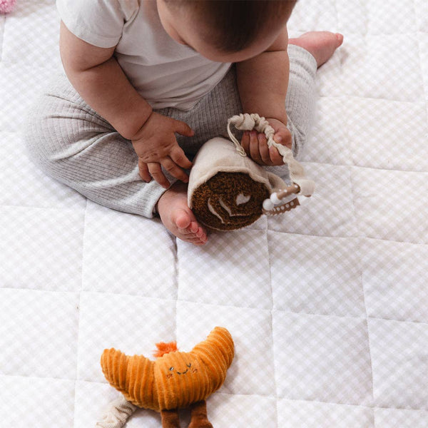2 Pack Mini Market Brunch Baby Stroller Toys - Coffee & Croissant
