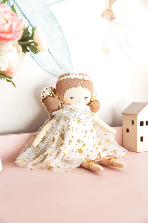 Holly Fairy Doll Alimrose Children's Doll- Ivory Gold