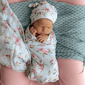 White Rabbit Snuggle Hunny Organic Cotton Muslin Baby Wrap