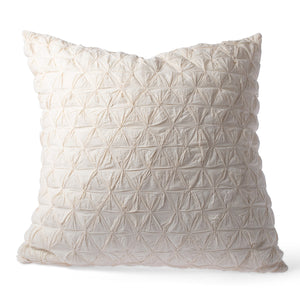 Ivory Smocked European Pillow Case