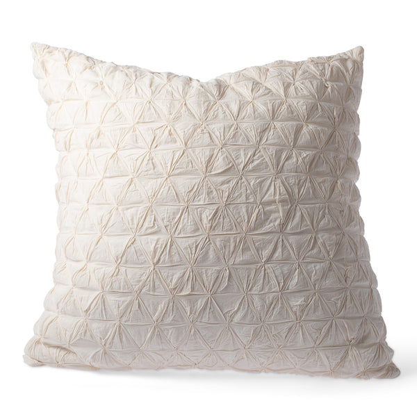 Ivory Smocked European Pillow Case
