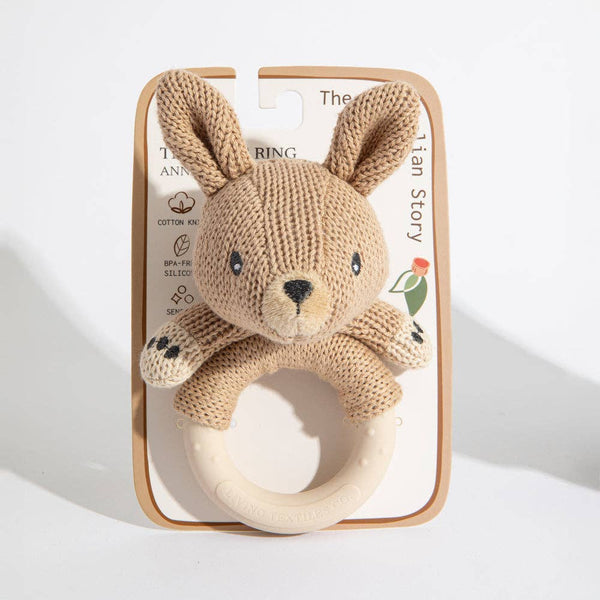 Baby Ring Rattle - Kangaroo