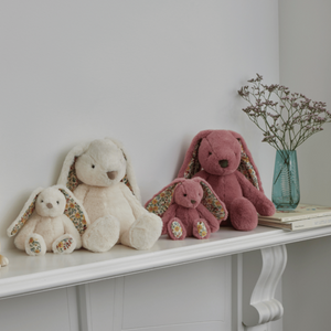 Jiggle & Giggle Floral White Bunny Baby Rattle