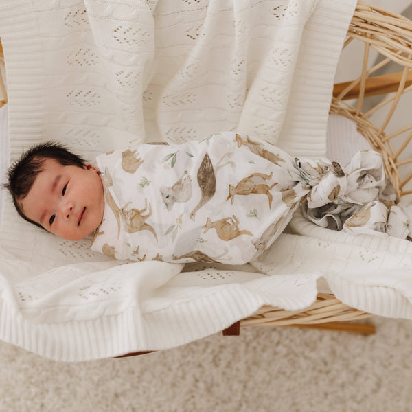 Australiana 100 % Cotton Muslin Baby Wrap / Swaddle