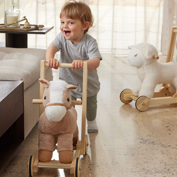 Jiggle & Giggle Children's Plush Horse Walker