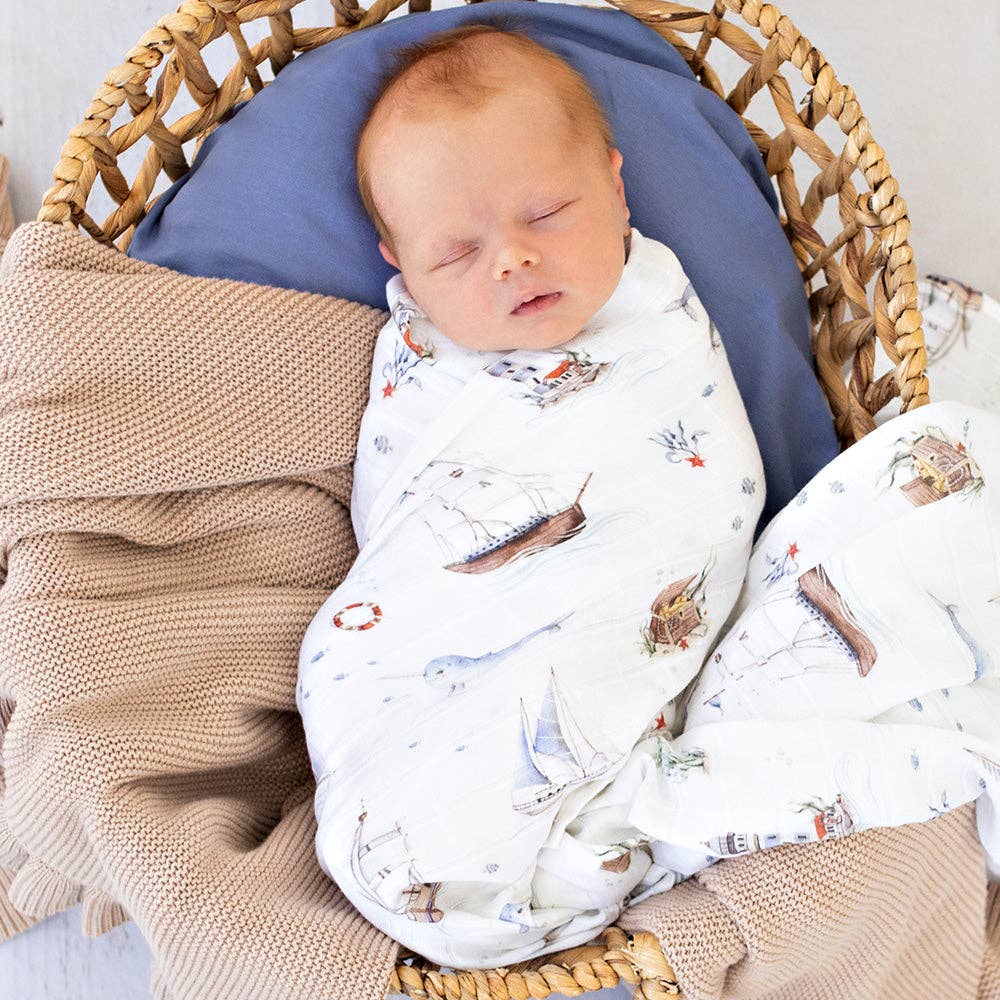 Set Sail Organic Cotton Muslin Snuggle Hunny Baby Wrap