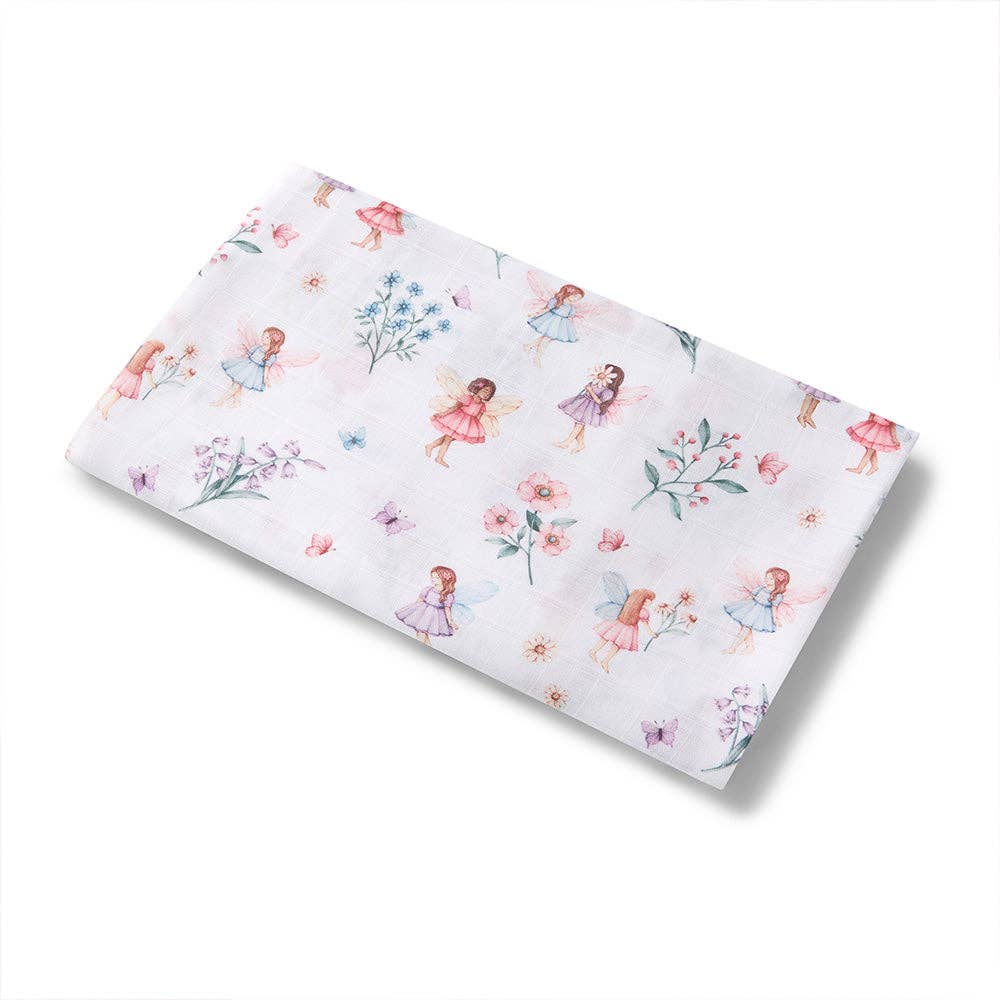Fairy Garden Organic Cotton Snuggle hunny Muslin Baby Wrap