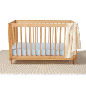 Baby Blue Organic Cotton Fitted Cot Sheet Snuggle Hunny