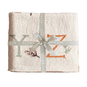 Alphabet Baby Blanket Natural Nursery Newborn Gift