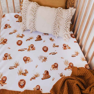 Snuggle Hunny Lion Fitted Cot Sheet
