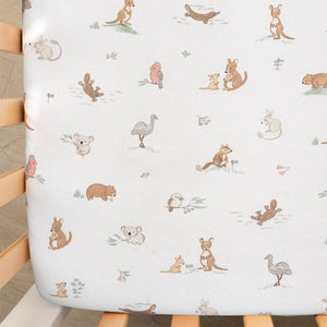 2 Pack Organic Cot Fitted Sheet - Australiana