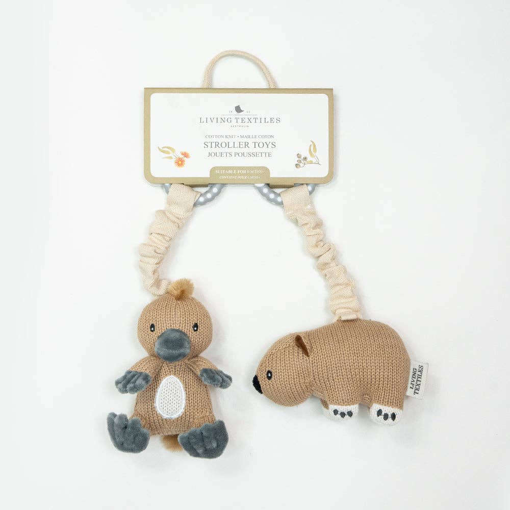 2pk Stroller / Pram Baby Toys - Platypus & Wombat