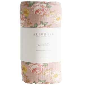 Muslin Swaddle English Garden Baby Wrap