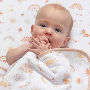 Jersey Sherpa Baby Blanket - Bohemian Bliss