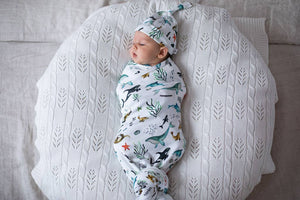 Under the Sea Organic Cotton Newborn Baby Swaddle Wrap