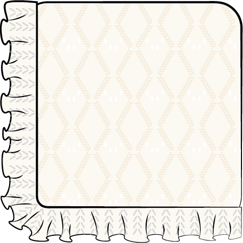 Mila Pointelle Cotton Knit Frill Baby Blanket | Snow