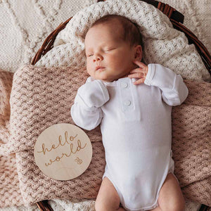 Busy Bee Wooden Baby Arrival Snuggle hunny Milestone Cards