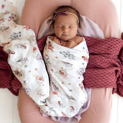Fairy Garden Organic Cotton Snuggle hunny Muslin Baby Wrap