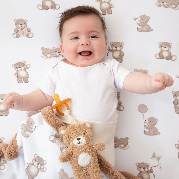 Teething Ring & Dummy Chain Gift Set - Cuddly Bear