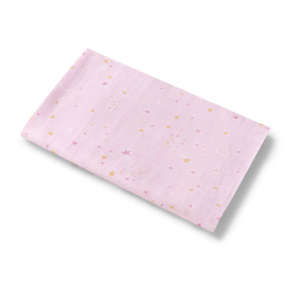 Snuggle Hunny Pink Twinkle Stars Organic Muslin Baby Wrap