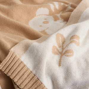 Pram Cotton Knitted Baby Blanket - Australiana
