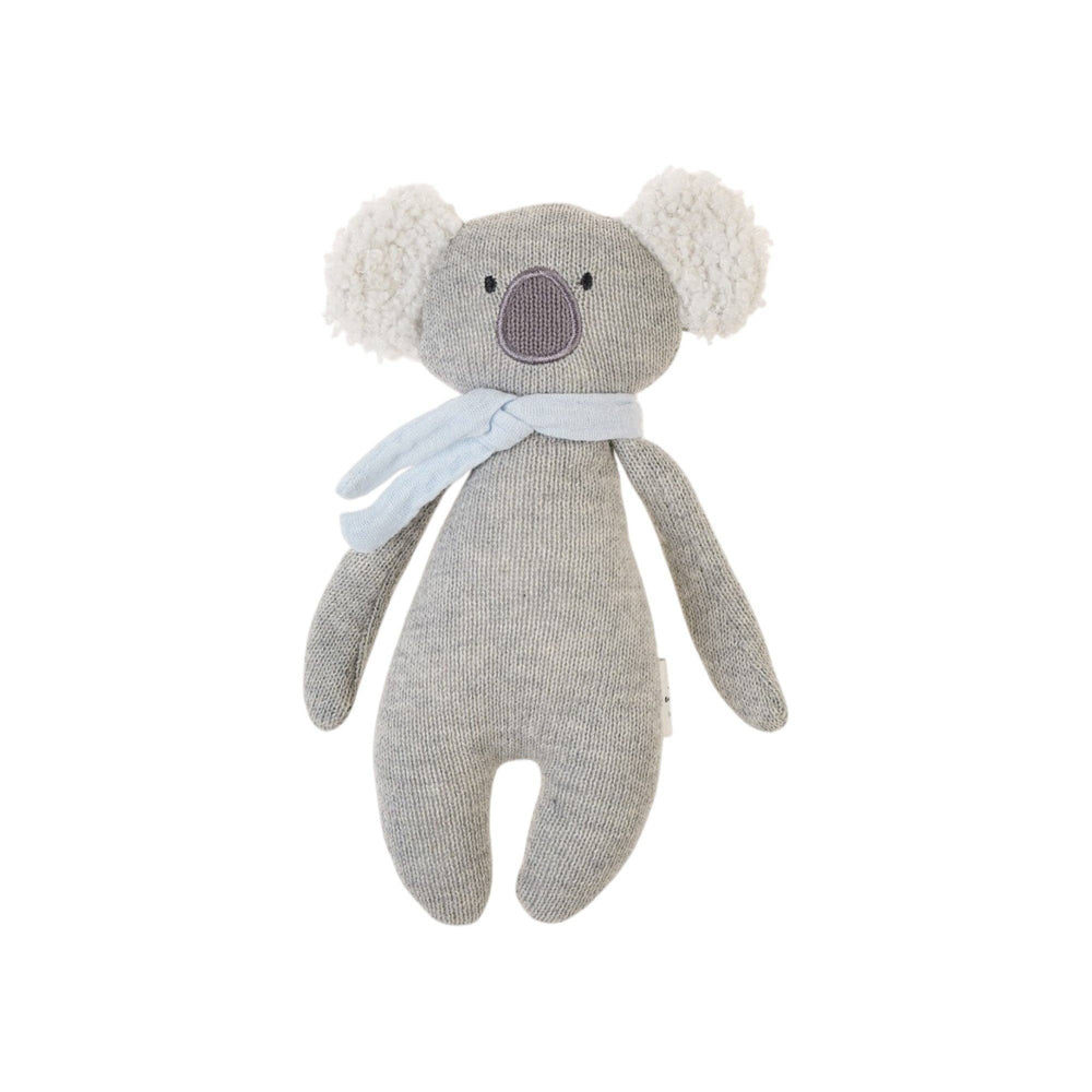 Dusty Blue Koa the Koala Emotion & Kids Baby Rattle Doll