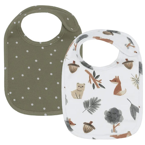 Forest Retreat 2 piece Baby Bib Set