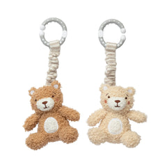 2 pce Stroller Toys Cuddly Teddy Bears Living Textiles Pram Baby Toys