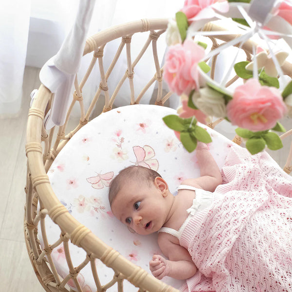 Floral Wreath Pretty Musical Baby Nursery Mobile Set