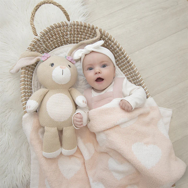 Living Textiles Amelia the Bunny Knitted Soft Toy Animal Doll