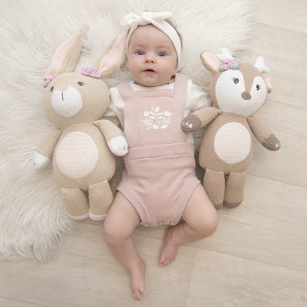 Living Textiles Amelia the Bunny Knitted Soft Toy Animal Doll