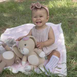 Living Textiles Amelia the Bunny Knitted Soft Toy Animal Doll