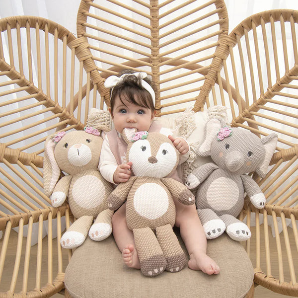 Living Textiles Amelia the Bunny Knitted Soft Toy Animal Doll