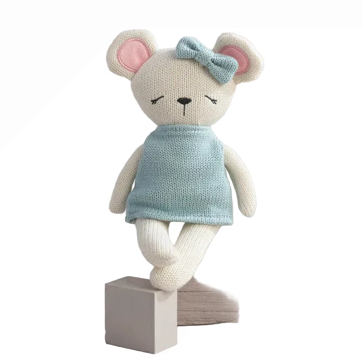 Living Textiles Molly the Mouse Knitted Soft Toy Animal Doll
