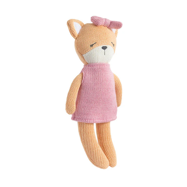 Living Textiles Frankie the Fox Knitted Soft Toy Animal Doll