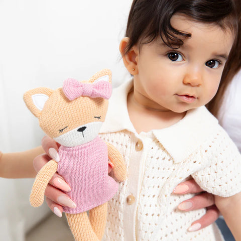 Living Textiles Frankie the Fox Knitted Soft Toy Animal Doll