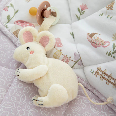 Living Textiles Whimsical Wonderland Mouse Baby's Dummy Chain