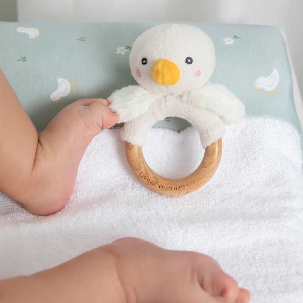 2 pce Goosey Goosey Wooden Teething Ring & Dummy Chain Gift Set