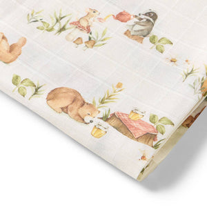 Snuggle Hunny Bears Organic Newborn Baby Muslin Wrap