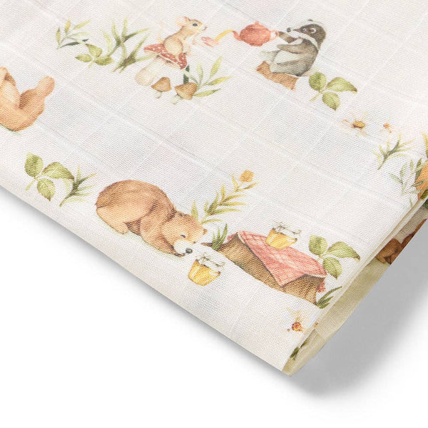 Snuggle Hunny Bears Organic Newborn Baby Muslin Wrap