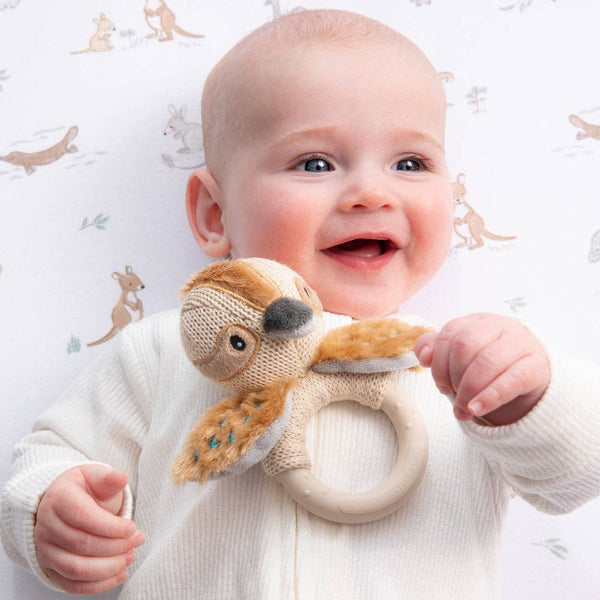 Baby Ring Rattle - Kookaburra