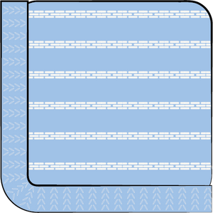 Raised Stripe Cotton Knit Baby Blanket | Arctic