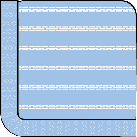 Raised Stripe Cotton Knit Baby Blanket | Arctic