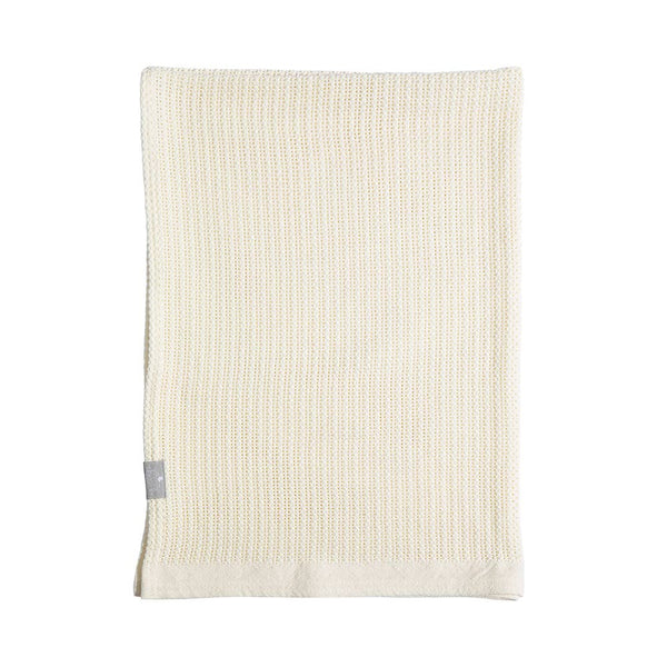 Bassinet Cotton Cellular Blanket - Natural Cream White