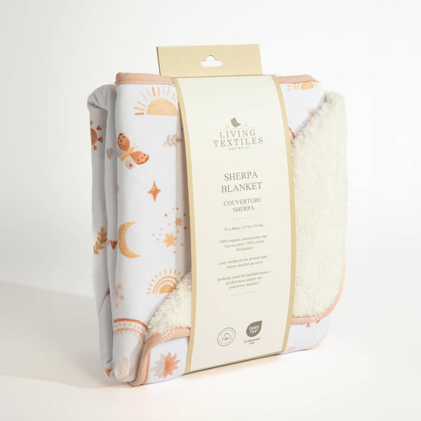 Jersey Sherpa Baby Blanket - Bohemian Bliss