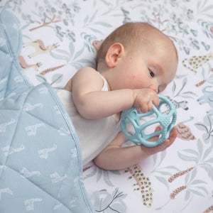 Organic Jersey Cot Fitted Sheet - Wild Safari