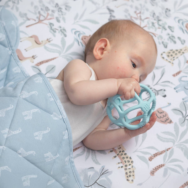 Organic Jersey Cot Fitted Sheet - Wild Safari