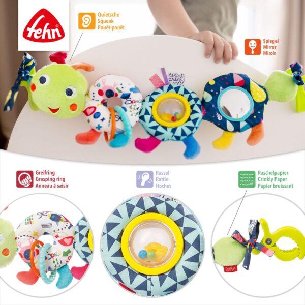 Fehn Pram Chain Caterpillar Baby multi-activity toy